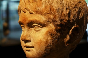 Bronze bust of a child