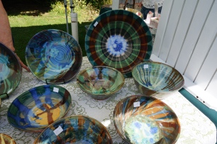 Pottery by a local artist at the Farmer's Market